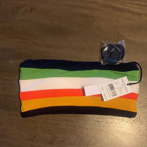 Robin Piccone Swim Colorblock Casey Bandeau Bikini Top navy multi - Picture 7 of 8